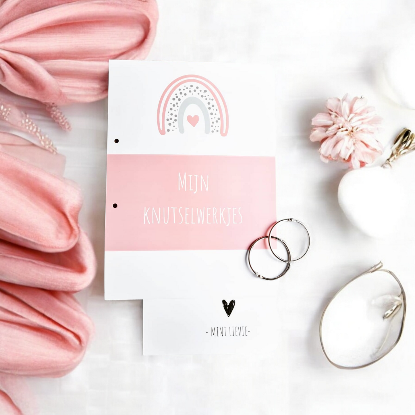 Bewaarbundel knutselwerkjes roze