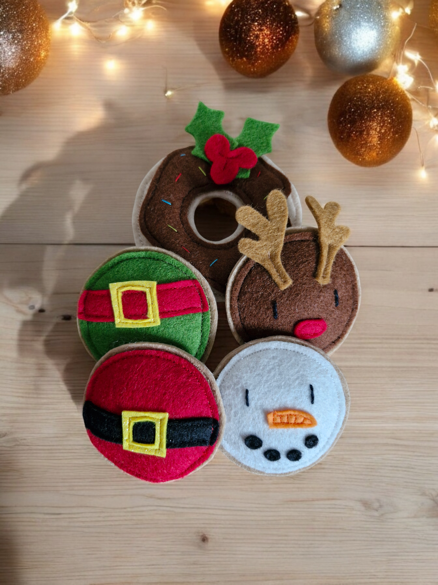 Kerstkoekjes van vilt