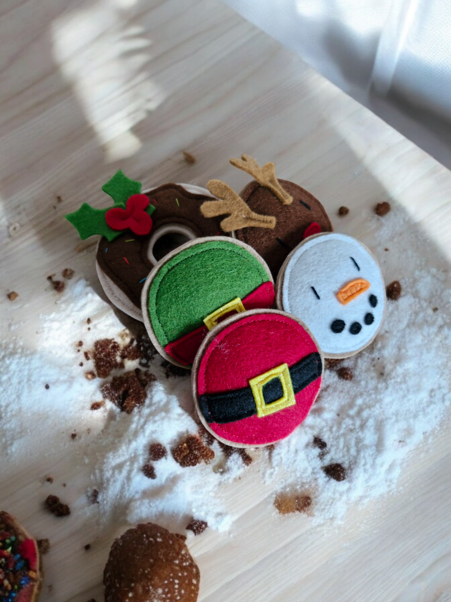 Kerstkoekjes van vilt