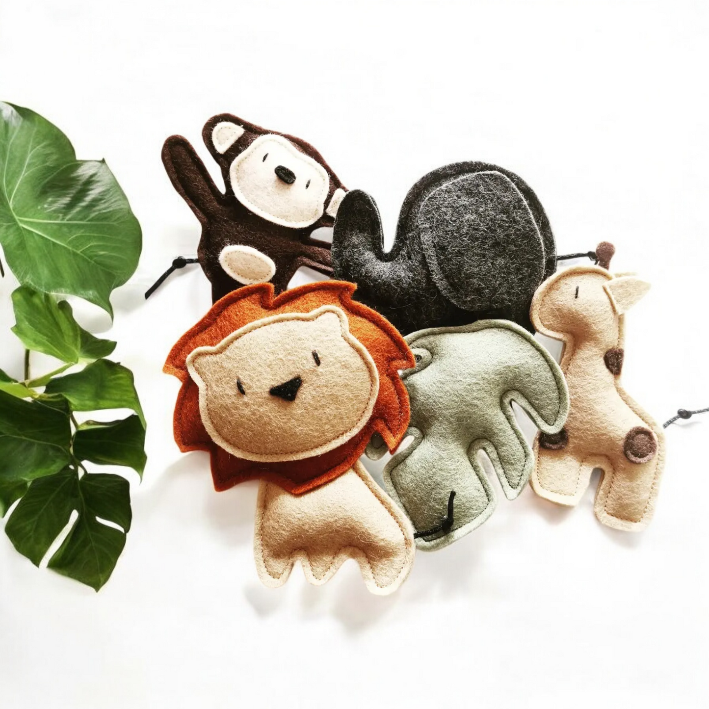 Muziekmobiel vilt met jungle dieren