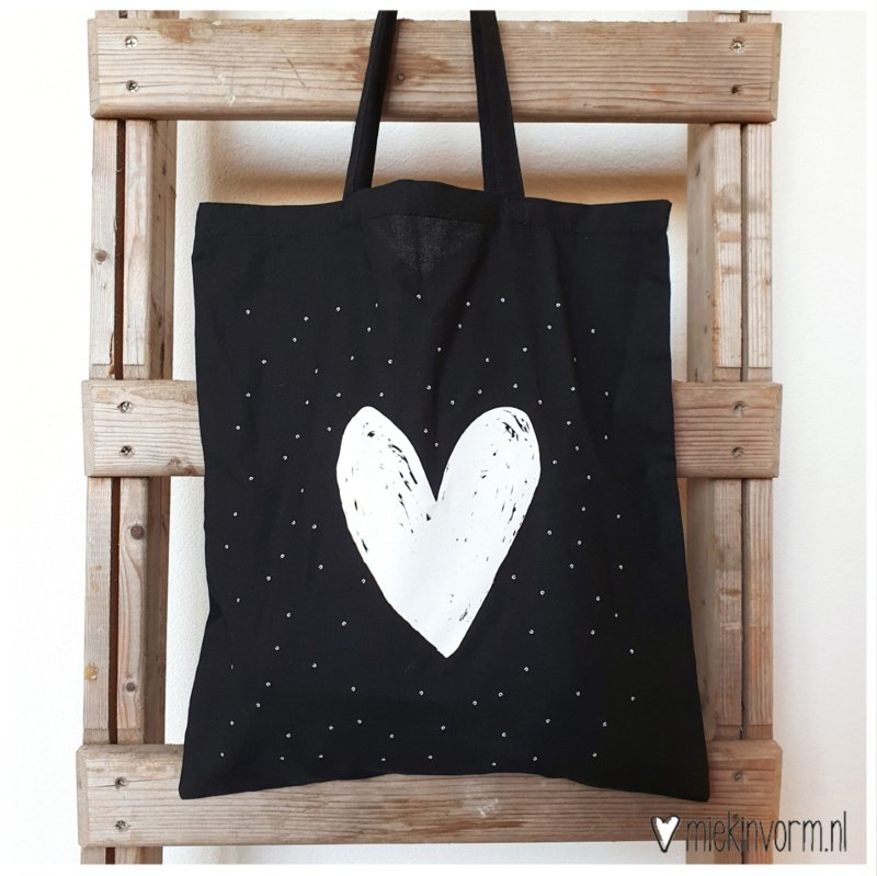 Katoenen tas met tekst