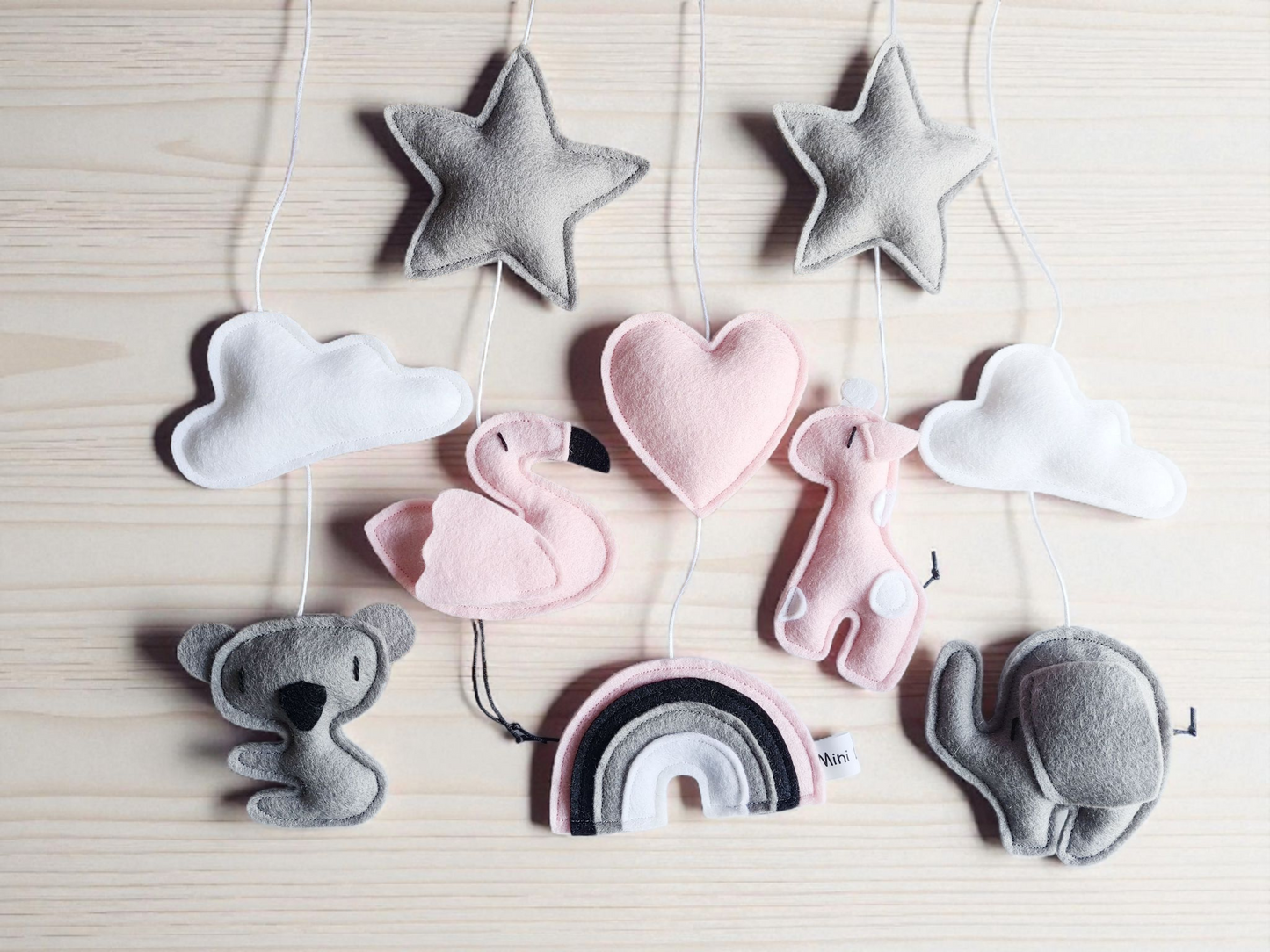 Muziekmobiel vilt | Dubbele set samenstellen (deluxe)