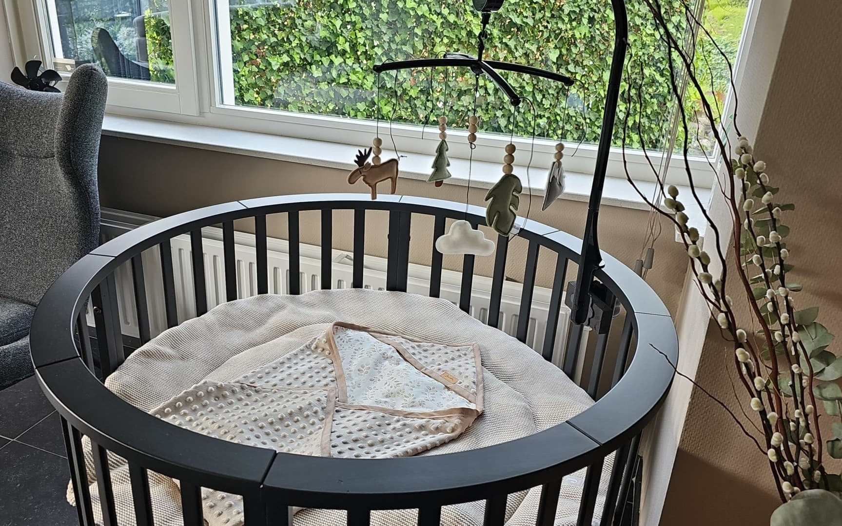 Muziekmobiel custommade met rendier van vilt