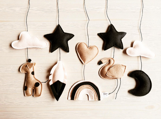 Muziekmobiel vilt | Dubbele set samenstellen (deluxe)