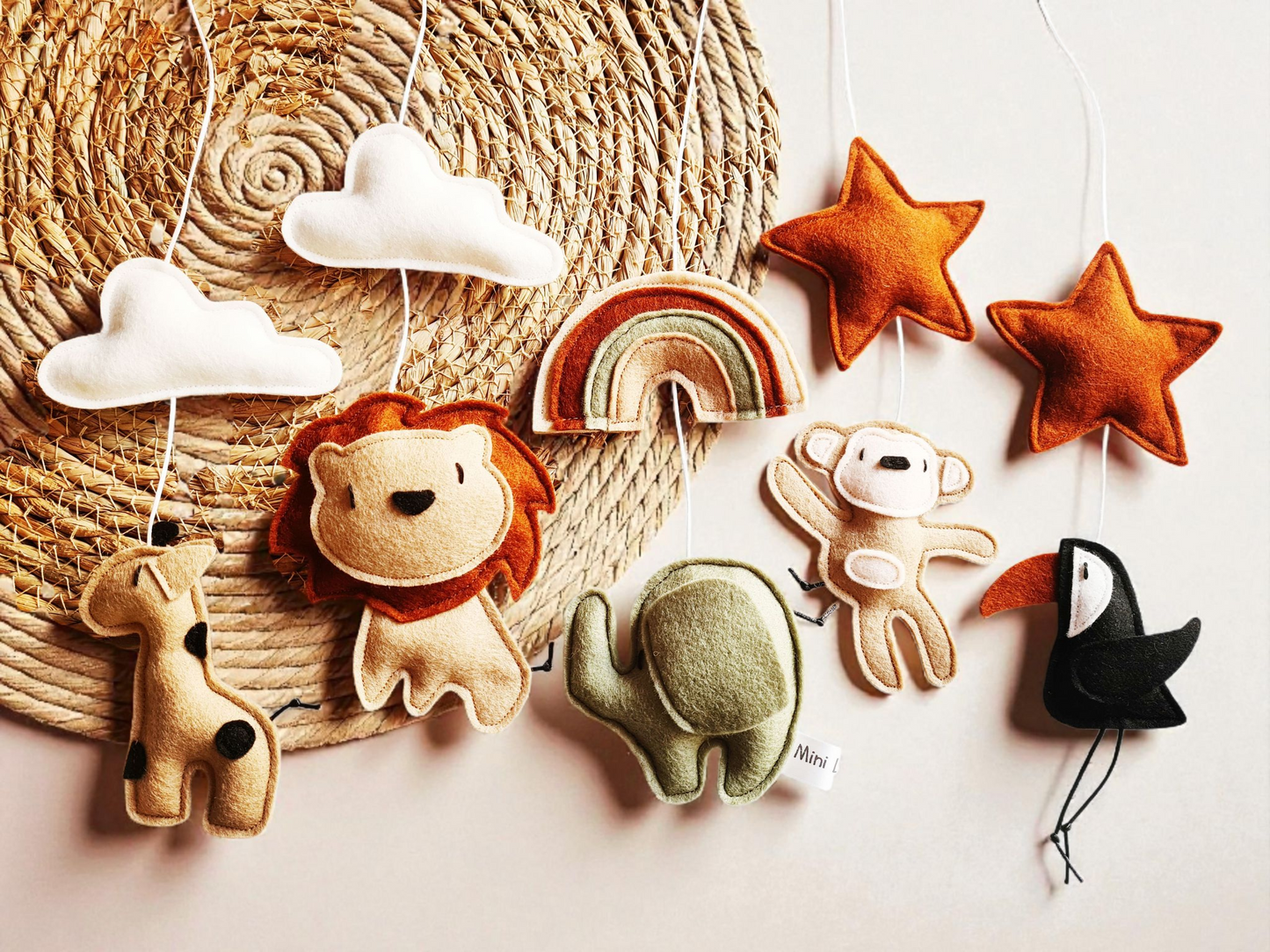 Muziekmobiel vilt | Dubbele set samenstellen (deluxe)