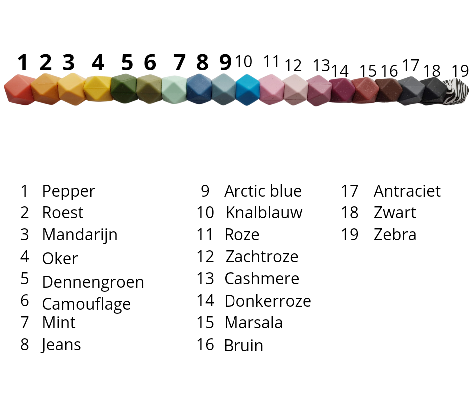 Siliconen kubus kralen bij Mini Lievie